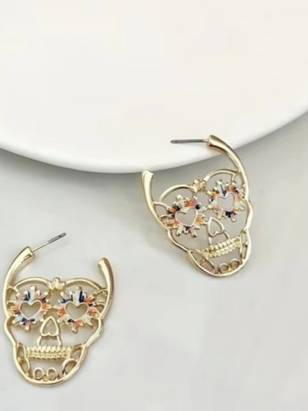 Vintage Style Skull Earrings Punk Rock Jewelry Hanging NEW